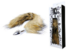 Korek analny z ogonkiem Boss Fox, 6,5 cm (srebro) Korek analny z ogonkiem Boss Fox, 6,5 cm (srebro)
