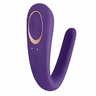 Вибратор для пар Satisfyer Double Classic, 17 см (фиолетовый) Вибратор для пар Satisfyer Double Classic, 17 см (фиолетовый)