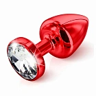 Korek analny Diogol Anni Round, 7 cm (czerwony) Korek analny Diogol Anni Round, 7 cm (czerwony)
