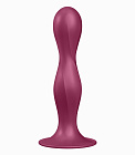 Dildo Satisfyer Double Ball-R, 17.7 cm (bordowy) Dildo Satisfyer Double Ball-R, 17.7 cm (bordowy)