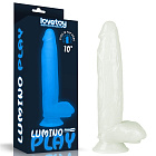 Neonowe dildo LoveToy Lumino Play, 26 cm (niebieski) Neonowe dildo LoveToy Lumino Play, 26 cm (niebieski)